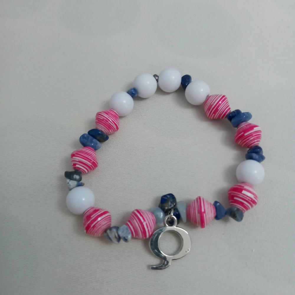 HandCrafted Semi Precious Stone Stretch Bracelet